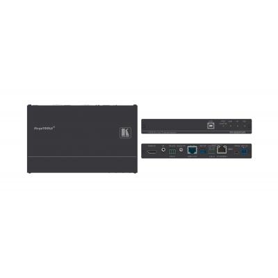 4K60 4:2:0 HDMI PoE Transmitter with USB Ethernet RS–232 IR & Stereo Audio Extraction over Extended–Reach HDBaseT 2.0